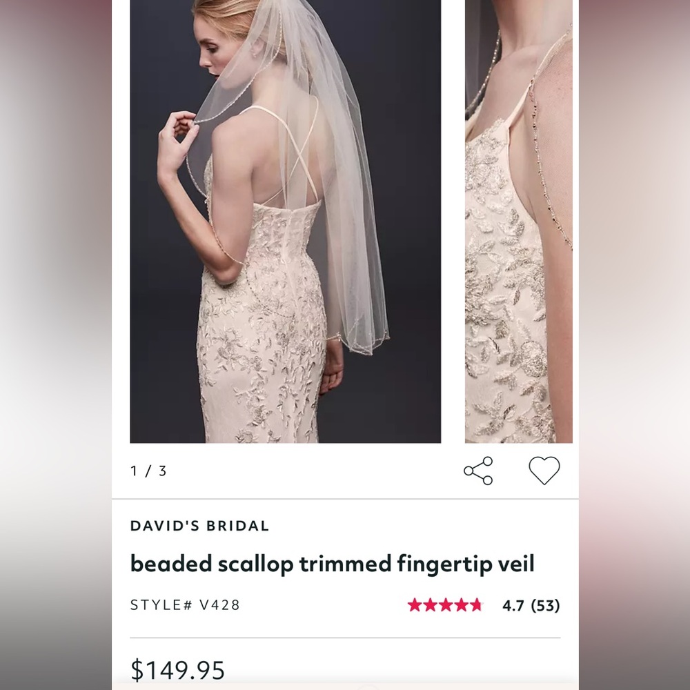 David’s Bridal Wedding Veil